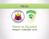 Pronóstico Pasto Equidad (14 febrero 2026)