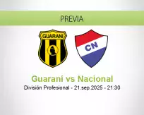 Pronóstico Guaraní Nacional (21 septiembre 2025)