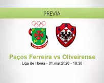 Pronóstico Paços Ferreira Oliveirense (01 marzo 2026)
