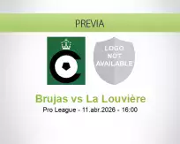 Pronóstico Brujas La Louvière (11 abril 2026)