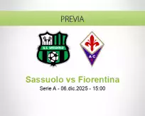 Pronóstico Sassuolo Fiorentina (06 diciembre 2025)