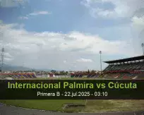 Pronóstico Internacional Palmira Cúcuta (21 julio 2025)
