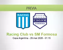 Racing Club vs SM Formosa