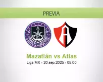 Pronóstico Mazatlán Atlas (19 septiembre 2025)