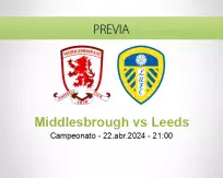 Pronóstico Middlesbrough Leeds (22 abril 2024)