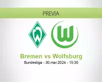 Pronóstico Bremen Wolfsburg (30 marzo 2024)