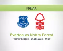Pronóstico Everton Nottm Forest (21 abril 2024)