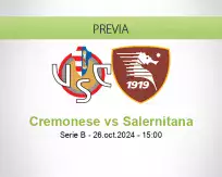 Pronóstico Cremonese Salernitana (26 octubre 2024)