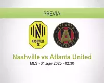 Pronóstico Nashville Atlanta United (30 agosto 2025)