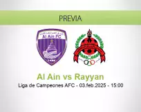 Pronóstico Al Ain Rayyan (03 febrero 2025)