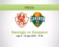 Pronóstico Gwangju Gangwon (23 agosto 2025)