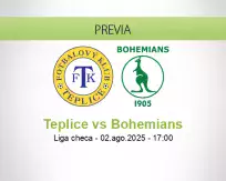 Pronóstico Teplice Bohemians (02 agosto 2025)