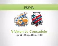 Pronóstico V-Varen Consadole (09 agosto 2025)