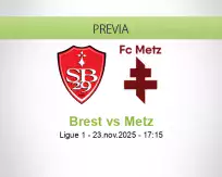 Pronóstico Brest Metz (23 noviembre 2025)
