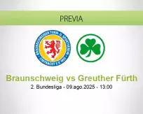 Pronóstico Braunschweig Greuther Fürth (09 agosto 2025)