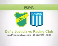 Def y Justicia vs Racing Club