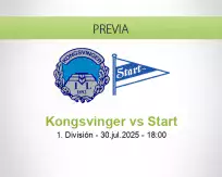 Pronóstico Kongsvinger Start (30 julio 2025)