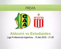 Pronóstico Aldosivi Estudiantes (15 febrero 2025)