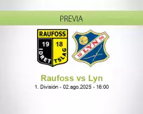 Pronóstico Raufoss Lyn (02 agosto 2025)