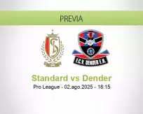 Pronóstico Standard Dender (02 agosto 2025)