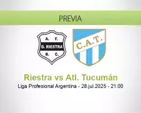 Pronóstico Riestra Atl. Tucumán (28 julio 2025)
