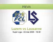 Pronóstico Luzern Lausanne (22 marzo 2026)
