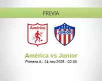 Pronóstico América Junior (23 noviembre 2025)