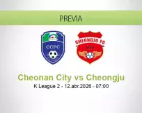 Pronóstico Cheonan City Cheongju (12 abril 2026)