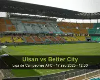 Pronóstico Ulsan Better City (17 septiembre 2025)
