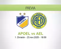 Pronóstico APOEL AEL (23 noviembre 2025)