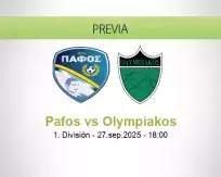 Pronóstico Pafos Olympiakos (27 septiembre 2025)