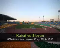 Pronóstico Kairat Slovan (06 agosto 2025)