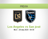 Pronóstico Los Angeles SJ Earthquakes (27 septiembre 2020)