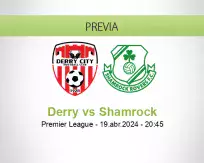 Pronóstico Derry Shamrock (19 abril 2024)