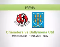 Pronóstico Crusaders Ballymena Utd (15 febrero 2025)