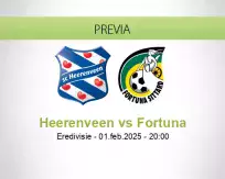 Pronóstico Heerenveen Fortuna (01 febrero 2025)