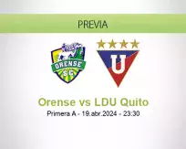 Pronóstico Orense LDU Quito (19 abril 2024)