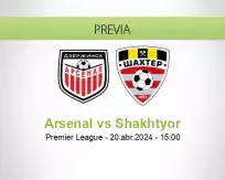 Pronóstico Arsenal Shakhtyor (20 abril 2024)