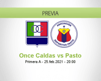 Pronóstico Once Caldas Pasto (25 febrero 2021)
