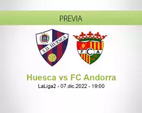 Pronóstico Huesca FC Andorra (07 diciembre 2022)