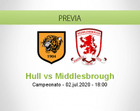 Pronóstico Hull City Middlesbrough (02 julio 2020)