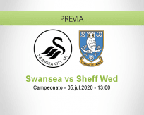 Pronóstico Swansea City Sheffield Wednesday (05 julio 2020)