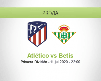 Pronóstico Atlético Madrid Real Betis (11 julio 2020)