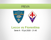 Pronóstico Lecce Fiorentina (15 julio 2020)