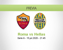 Pronóstico Roma Hellas Verona (15 julio 2020)