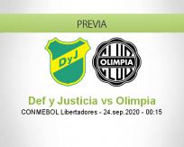 Defensa y Justicia vs Olimpia