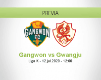 Pronóstico Gangwon Gwangju (12 julio 2020)