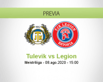 Pronóstico Tulevik Legion (08 agosto 2020)