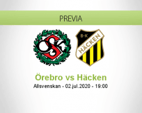 Pronóstico Örebro Häcken (02 julio 2020)