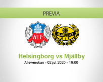 Pronóstico Helsingborgs Mjällby (02 julio 2020)